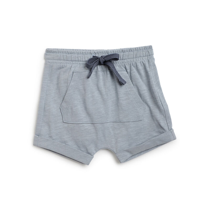 Boys Medium Light Blue Printed Outfit with Short Pants image number 2